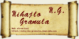 Mihajlo Granula vizit kartica